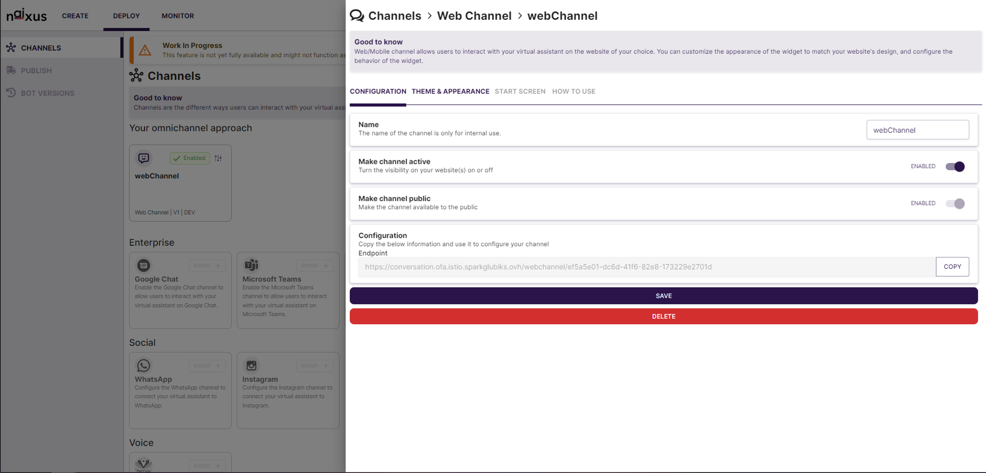 Easy Channel Setup